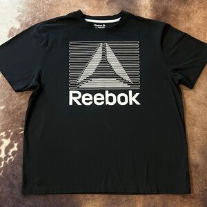 Reebok Black and White Logo Men's Tee XL